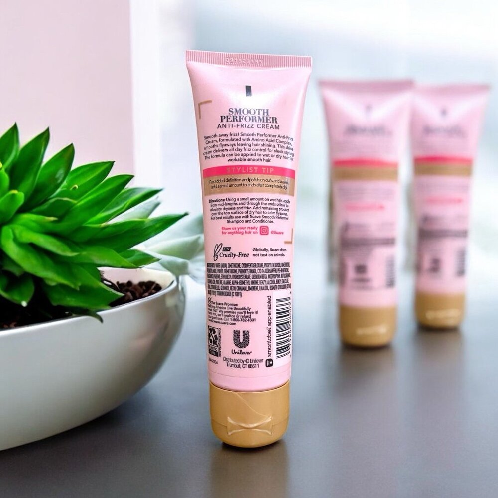 Suave Smooth Performer Anti-Frizz Cream, 4 Fl. Oz.  Lot Of 9  Sealed - Picture 3 of 3